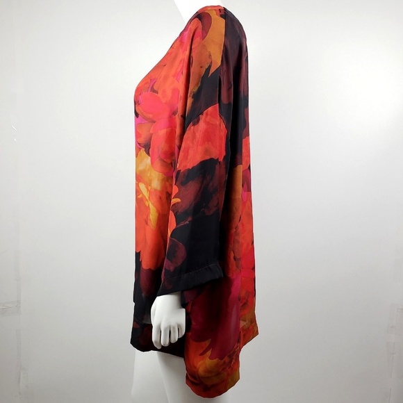 BRYN WALKER Red Floral Paola Tunic XL - Picture 2 of 8